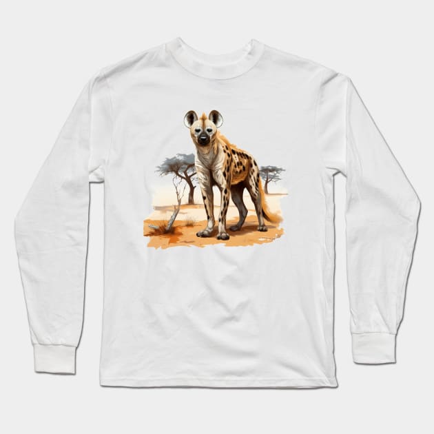 Spotted Hyena Long Sleeve T-Shirt by zooleisurelife